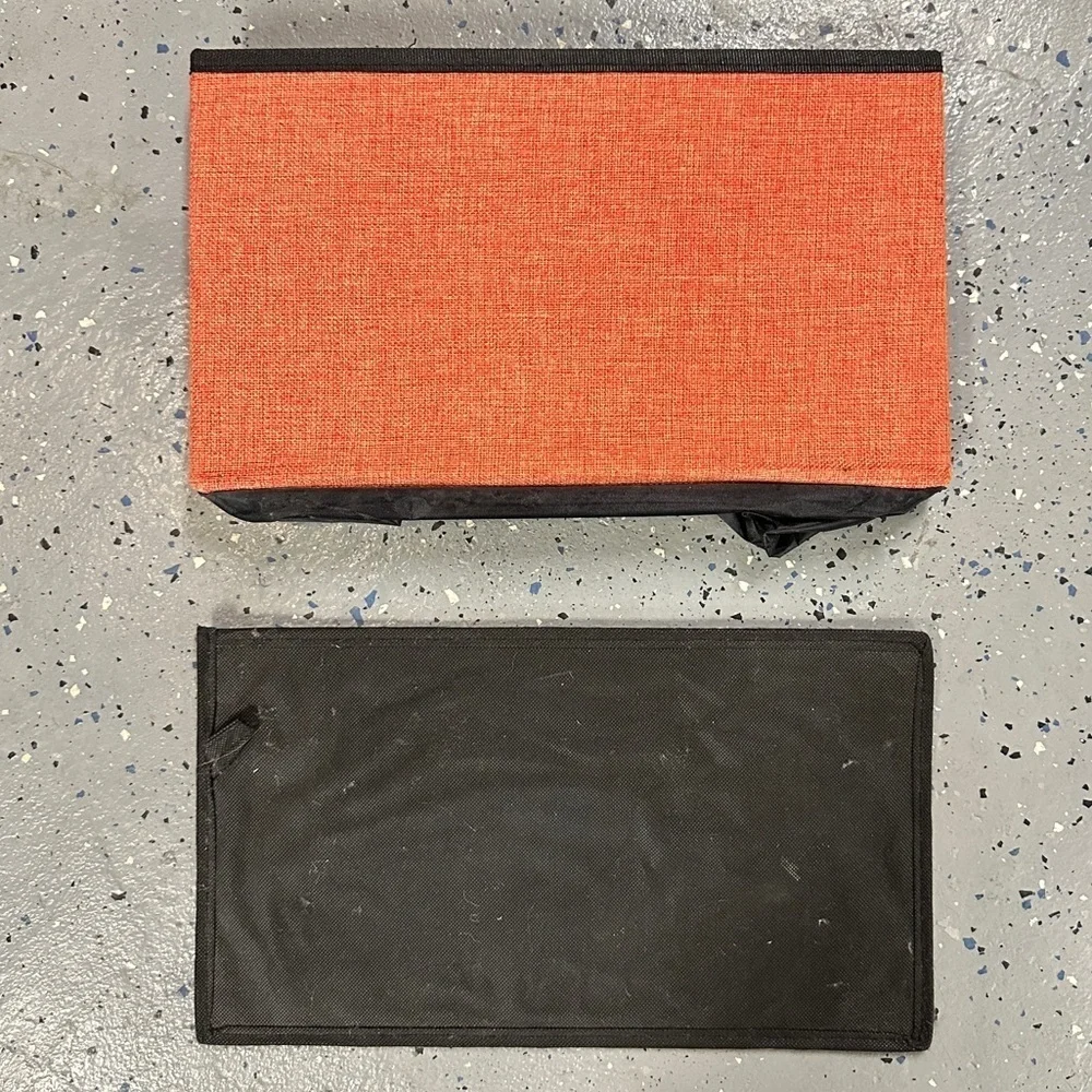 Woven Orange Storage Bin